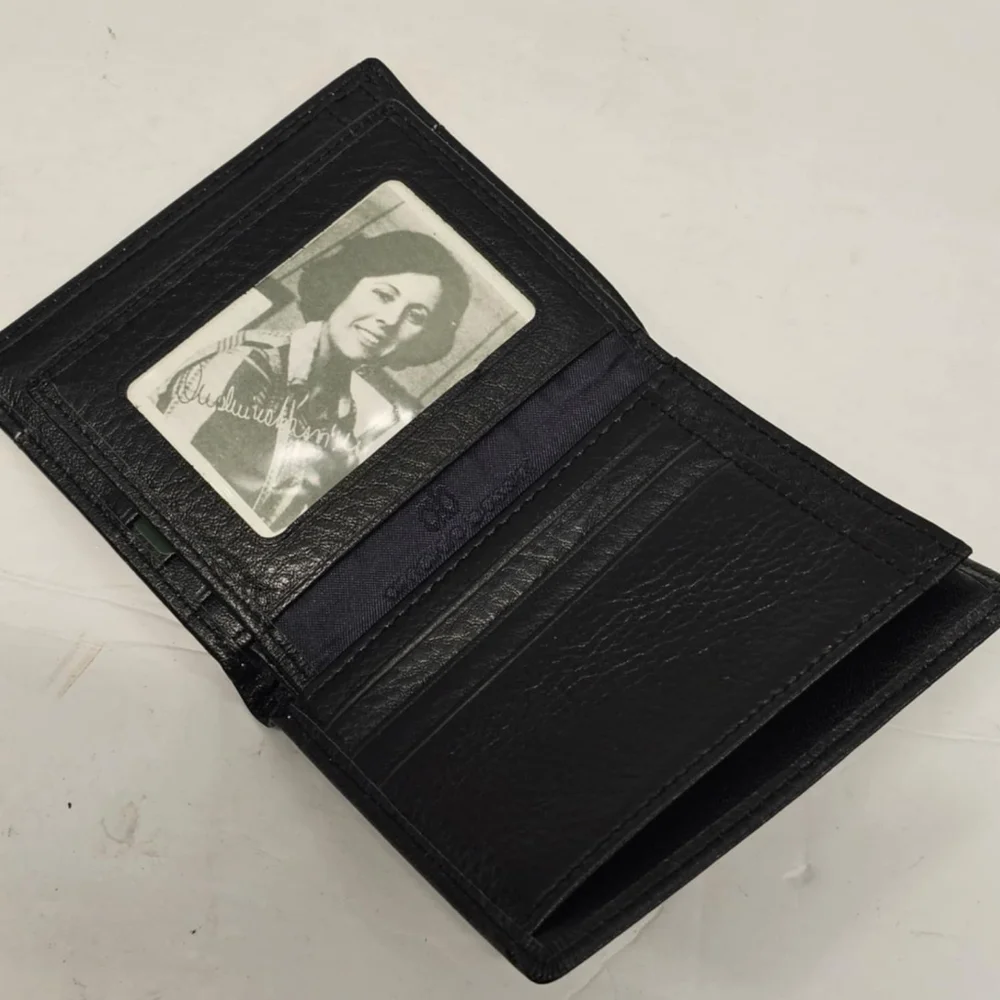 Arnaldo Bassini Italy blacl leather‎ wallet